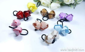 時(shí)尚潮流的彩色頭繩 億高飾品亞克力頭飾低價(jià)熱銷