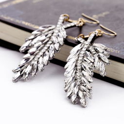 歐美時(shí)尚飾品新趨勢 水晶羽毛耳環(huán)的優(yōu)雅魅力